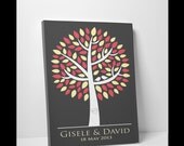 Wedding Tree Guest Book - Guest Book Tree - Poster Wedding Guestbook Tree - 100 Signatures - Art Gallery Wrapped Canvas - Ready To Hang