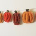Primitive Thanksgiving Pumpkin Garland - Pumpkin Spice Bunting - Holiday Home Decor - Cozy Soft Wool