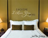 I Love You Vinyl Wall Decal - Bedroom Decal- Wedding Decal Gift - Love Vinyl Lettering