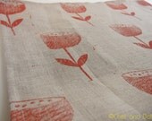 Esme in Persimmon Tea Towel - Cream