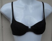 Vintage Victoria's Secret Black Lace Bra - Size 34B
