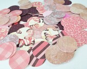 Pink Round Circle Die Cuts  - Wedding Decor - 150 circles