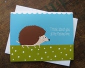 I Think About You All The Fu%king Time Hedgehog - Love, Friendship Card