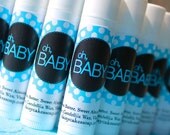 Ten (10) Lip Balm Favors, Baby Boy (Your Flavor Choice)