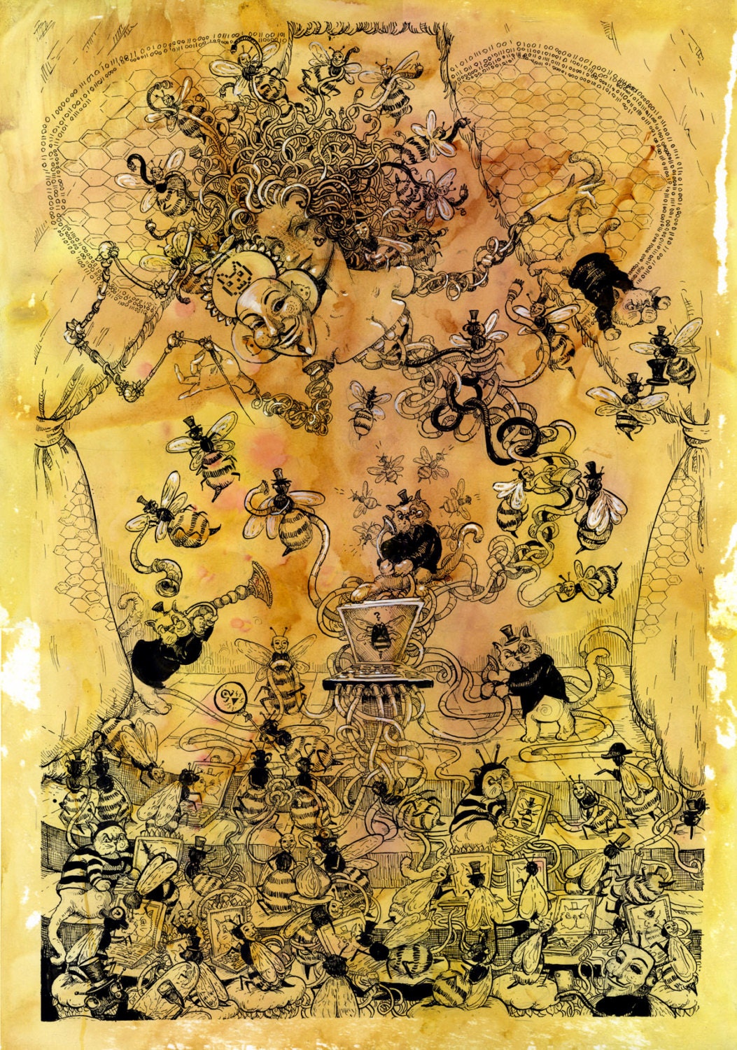 Giclee Print-The Hivemind