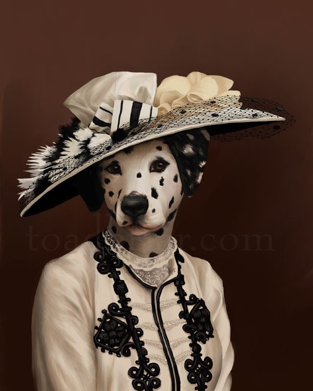 Cora Lady Grantham Dalmatian Portrait - Downton Abbey - 8x10 Signed Print
