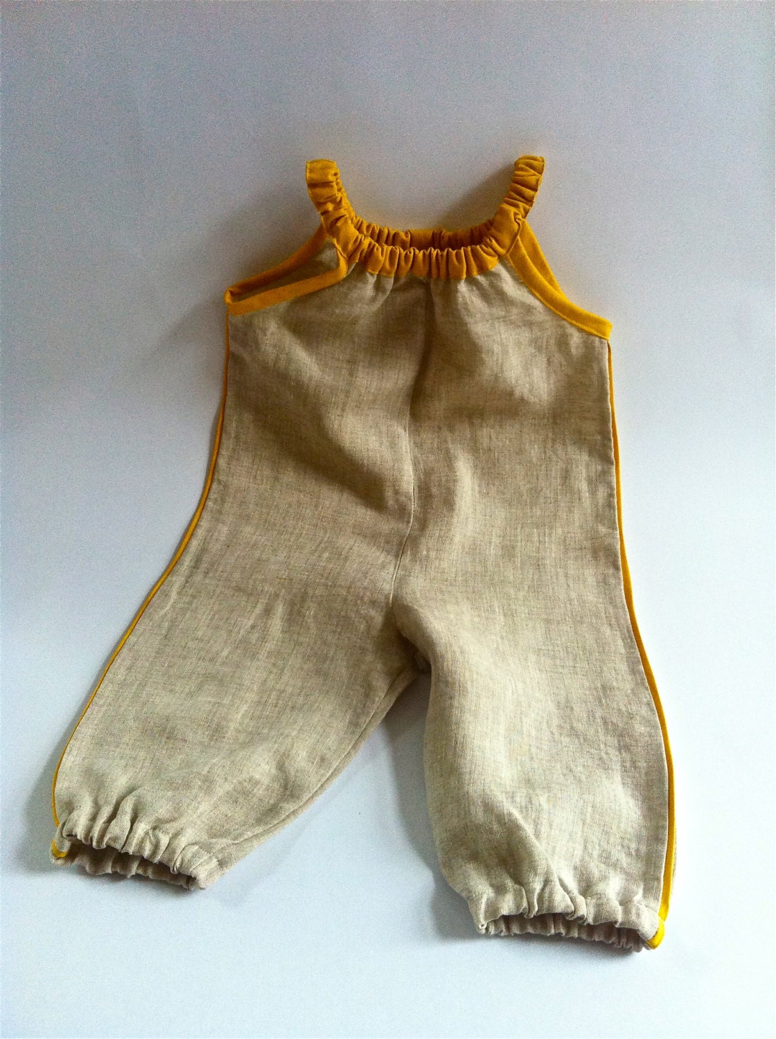 Natural Linen Romper Suit