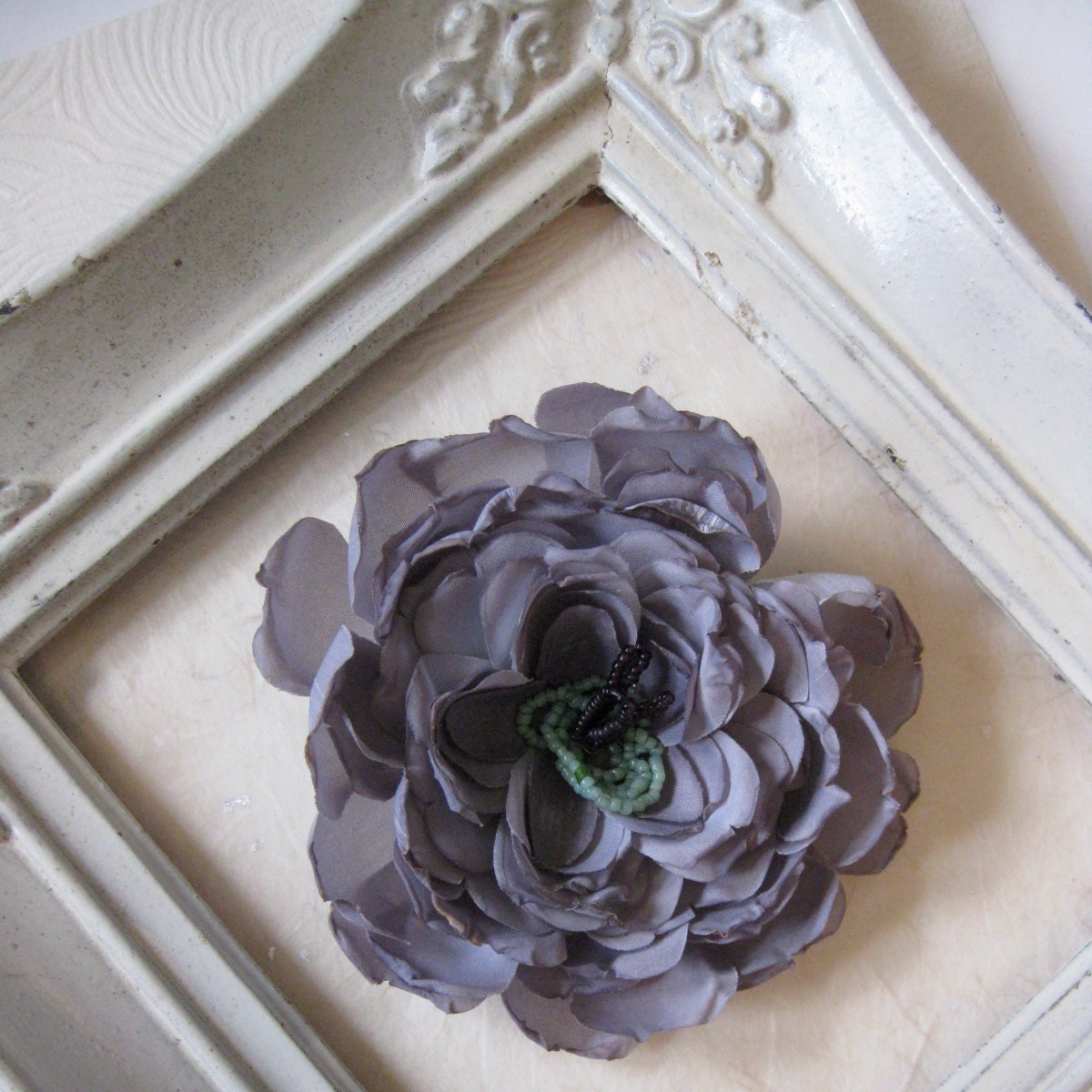 ready to ship - dramatic wedding flower- silk rose - spring wedding -pale purple - plum - lavender - peony - birdcage veil
