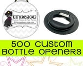 500 Professional Quality 2.25 Inch Bottle Opener Keychains