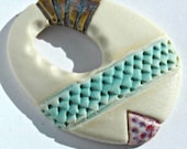 Abstract  Porcelain Pendant
