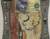 What We Play is Life...miniature mixed media art in embellished wooden frame