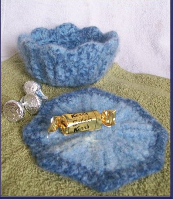 Felted Coaster Set, Crochet Pattern