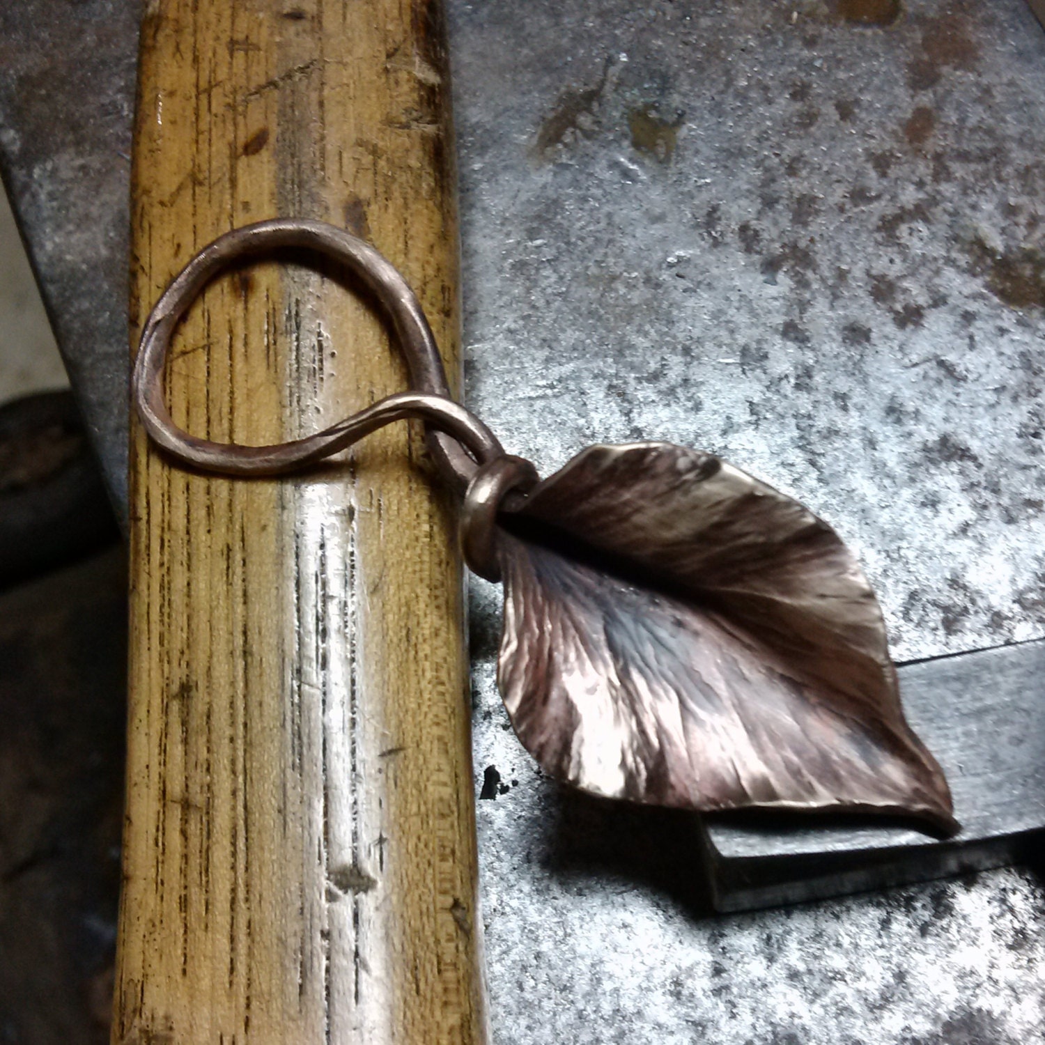 Handforged Bronze Ivy Pendant - Made to order