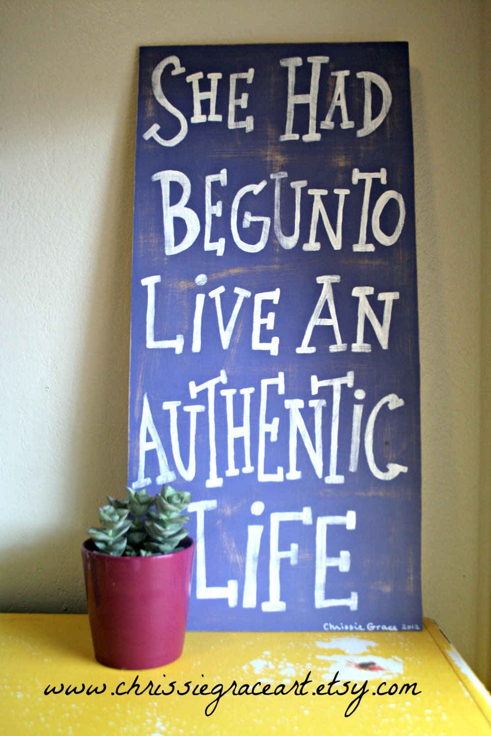 Hand-painted sign
