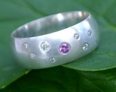 Handmade Pink Sapphire and Diamond Ring