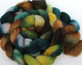 Dagobah -- dyed BFL silk top / roving (4.1 oz.)
