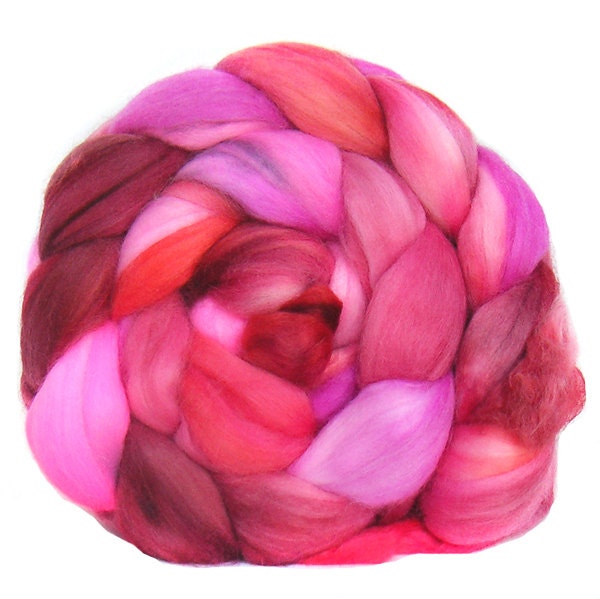 FAUX CASHMERE roving top handdyed spinning fibre 3.6 oz vegan
