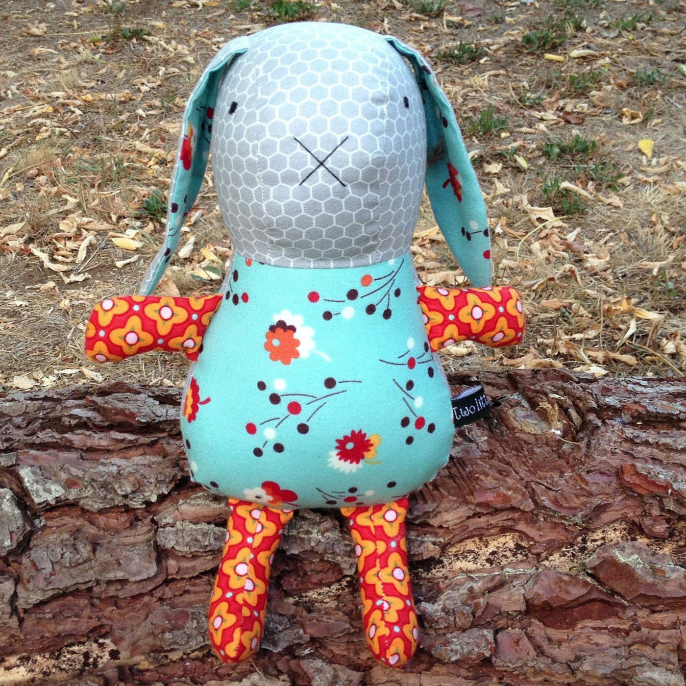 Grey, Red and Blue Bunny