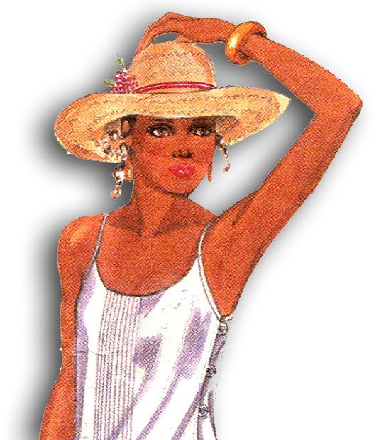 McCALL'S 8607 Tucked SunDress and Scarf - Misses Size 14