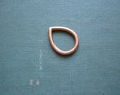 Above-the-knuckle Copper Teardrop Ring - Recycled Metal