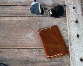 Lonely Star Leather Wallet hand stitched for him or her