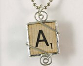 Scrabble Letter A Pendant Necklace