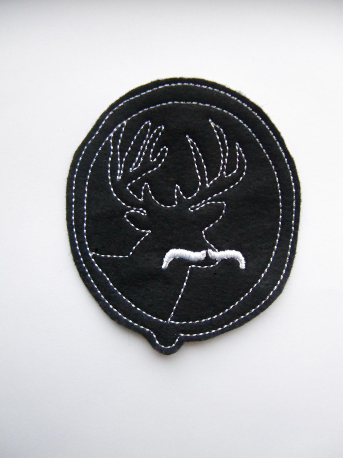 Iron On Patch The Moose-stache Applique