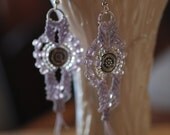 Micro Macrame Earrings with Japanese Seed Beads