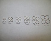 200 Silver Plated 8 mm Jump Rings - 1mm thick