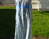 SALE Blue Daisys Hippie Patchwork Closed Back Halter Dress