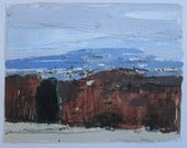 April Haze, Original Landscape Painting on Paper, Stooshinoff