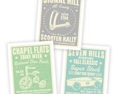 Nursery Wall Art for Boys Room or Girls Room - Race Poster Art Prints Set of 3 - 11 in x 14 in Retro Art Print - Nursery Print for Boys Room