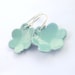 Peppermint Daisy - single bloom enameled earrings