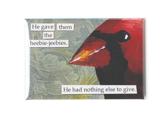 Heebie Jeebies - bird RECTANGLE MAGNET