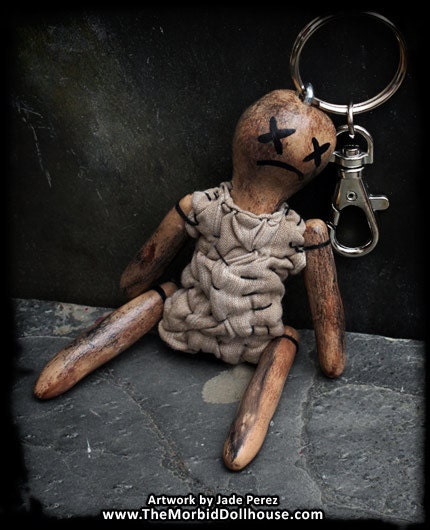 Dead Doll Clay Keychain Ornament