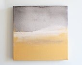 10 x 10 Original Acrylic Painting // Gold / Black / Grey