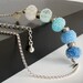 Ombre Lampwork Necklace - Blue Glass Necklace, Monochromatic Gradient Colors