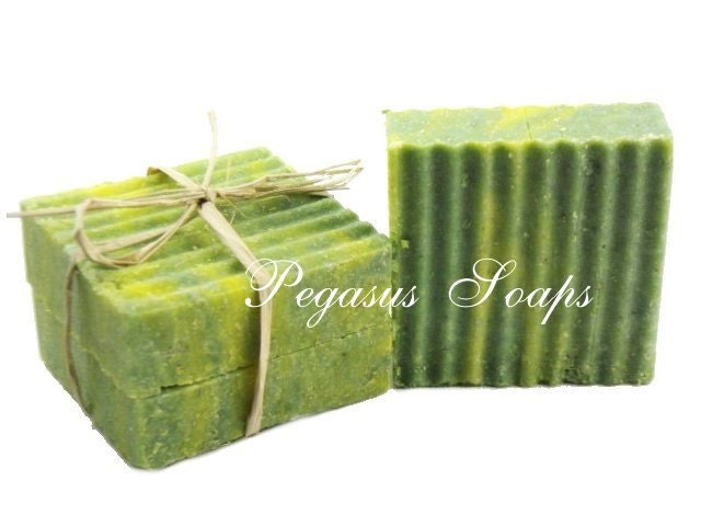 Spring Rains Scrub Cold Process Handmade Soap. Vegan Friendly with Shea Butter