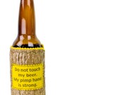 Pimp Hand Bottle Coozy made from Recycled Plastic Bags