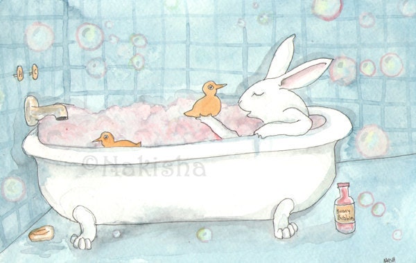 Bunny Bubbles - Fine Art Rabbit Print
