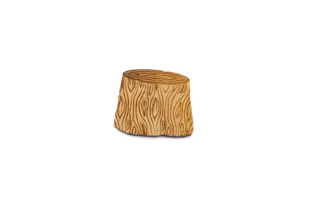 Tree Stump Brooch forest nature wood outdoors