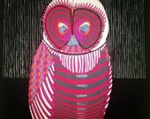 Owl 6- hand painted one-of-a-kind limited edition print