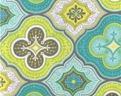 Fabric By The Yard 1 Yard designer blue yelloe white marracon  print 100% cotton sewing quilting clothing bedding