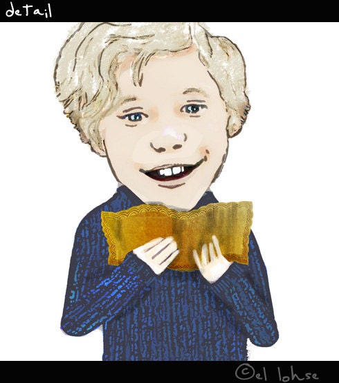 Ode to Charlie ... Charlie and the Chocolate Factory inspired ... limited edition print