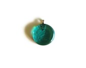 Emerald Green Glass Pendant with Neck Wire Choker