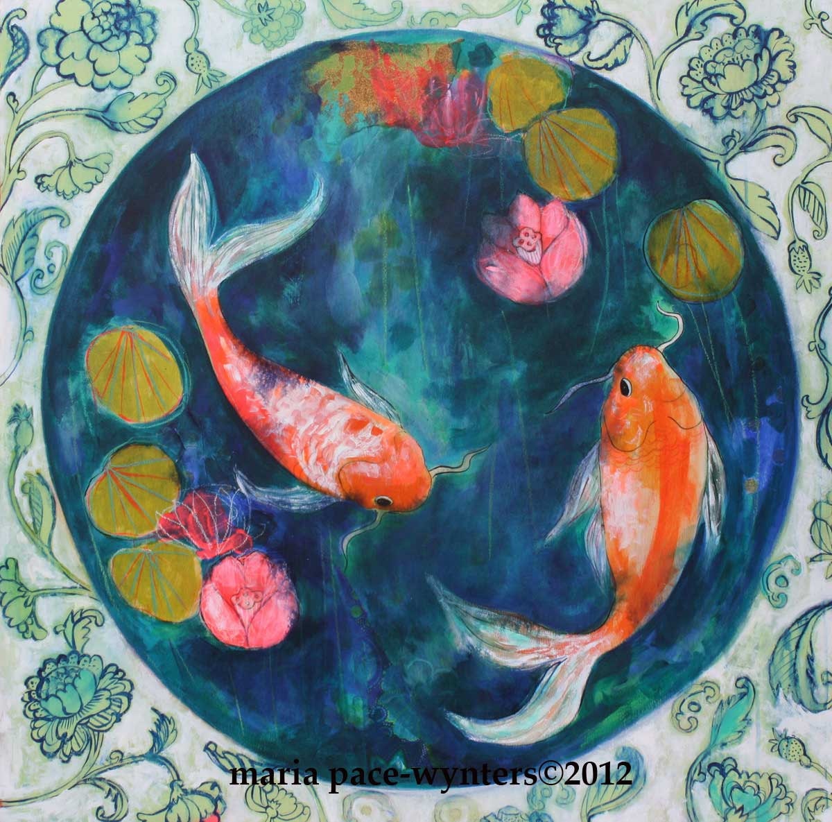 Circle Pond- Original painting by Maria Pace-Wynters