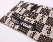 Men's MacBook Pro 13 or 15 Inch Case Laptop Cover Zipper Retina Display External Pocket Handmade Sleeve Echino Designer Fabric - Cool Cars