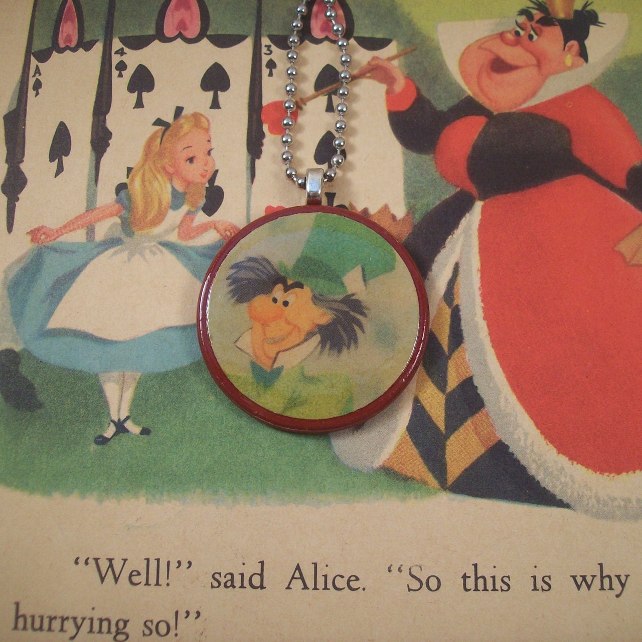 Alice in Wonderland Mad Hatter Necklace