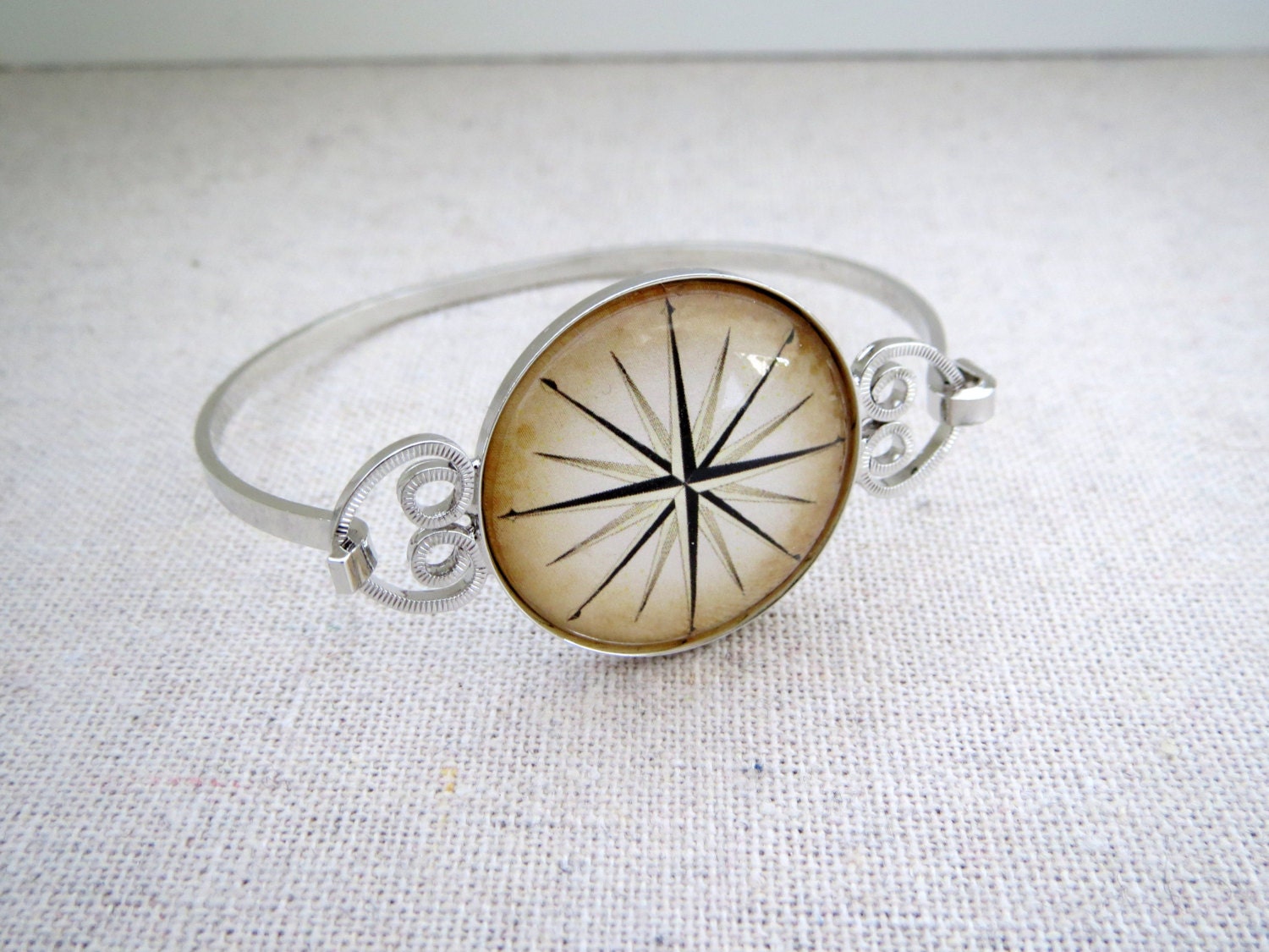 Compass Bangle Bracelet