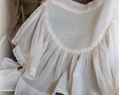 hostess with the mostest . vintage organdy apron . palest pink half apron with lace and ties